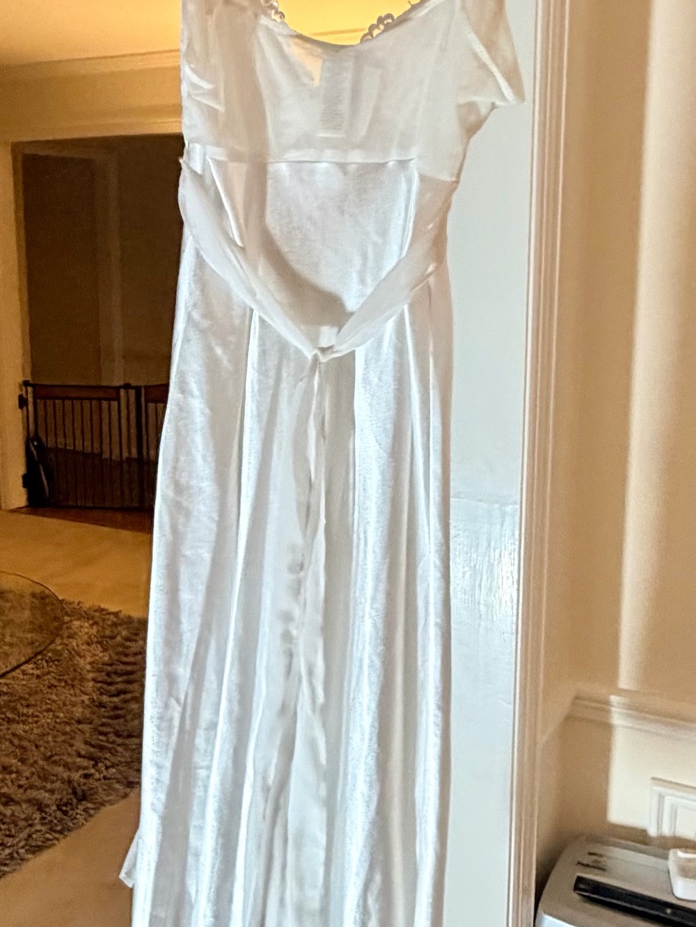 Ivory Lace-Trim Long Chemise Nightgown  and Robe XL - Picture 6 of 9